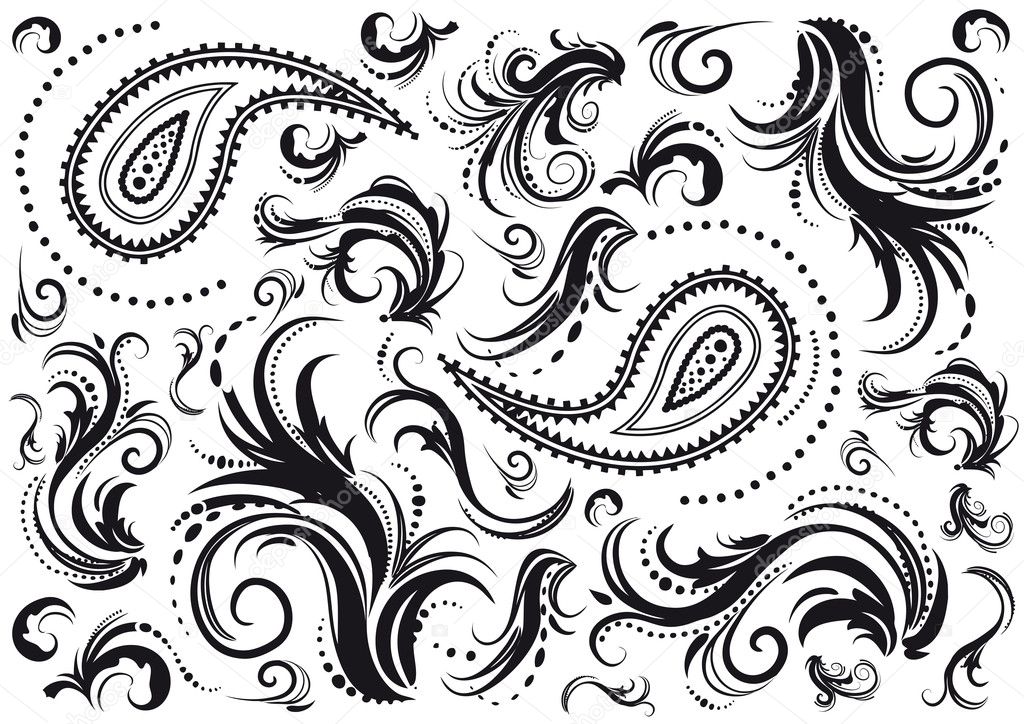 Texture Arabesque In Black — Stock Vector © Graphicjet #8727168