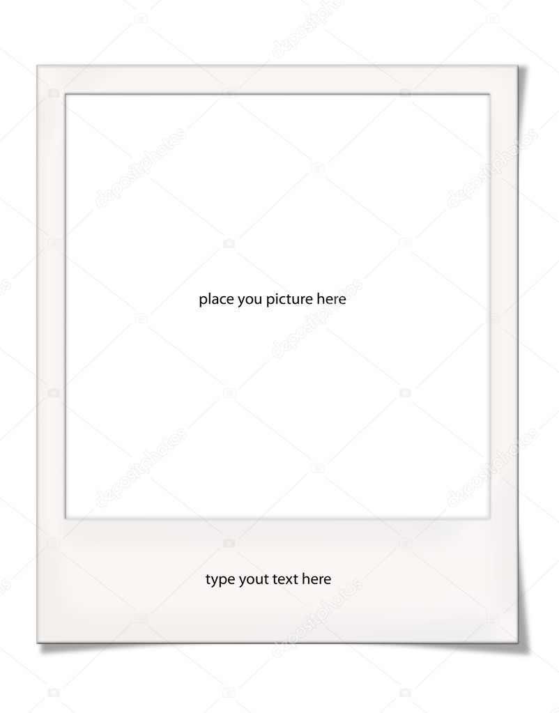 Blank polaroid frame