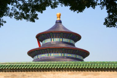 Blue roof of the Temple of Heaven, Beijing, China clipart