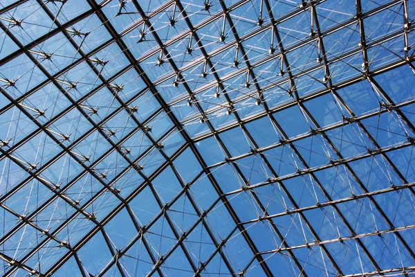 stock image Down Louvre pyramid