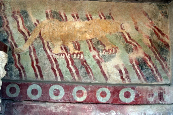 Peinture murale Teotihuacan — Photo