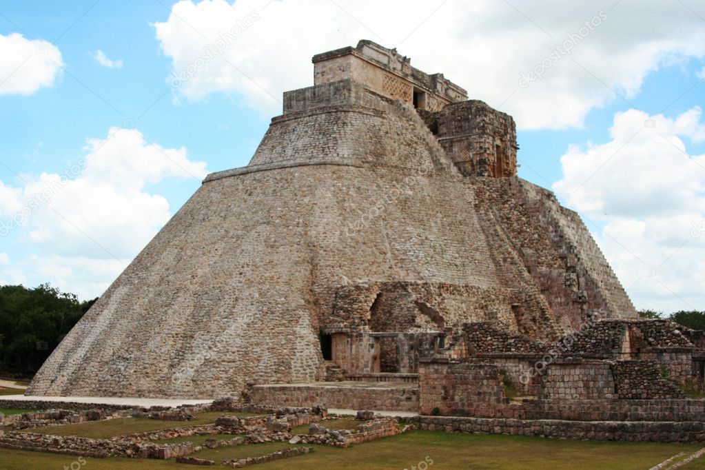 The main pyramid in Uxmal, mexico