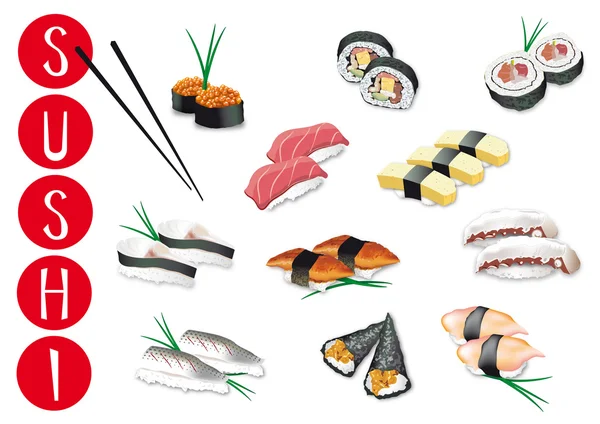 Illustrations de sushi — Image vectorielle