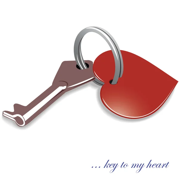 Stock vector Key from the heart