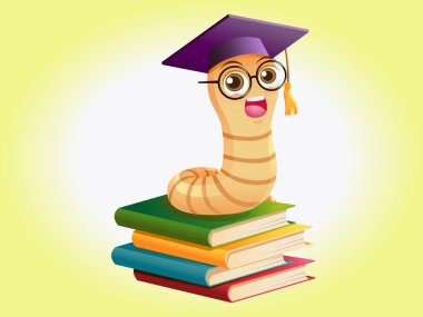 Book worm clipart