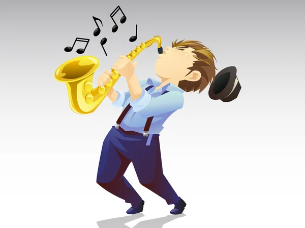 stock image Saxophone musician