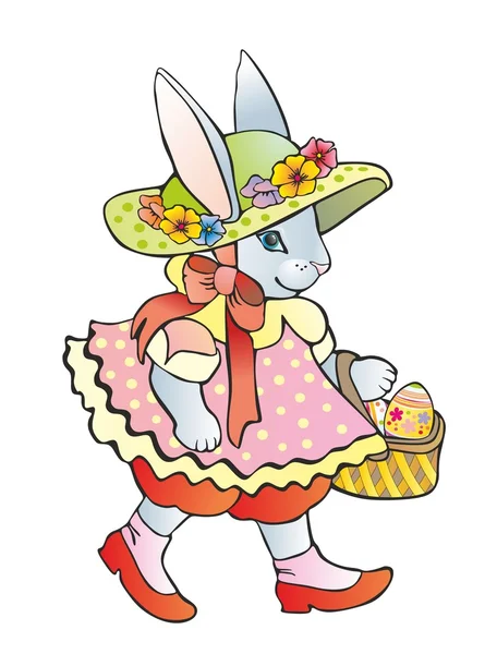 "Easter a doe-rabbit" — Stok Vektör