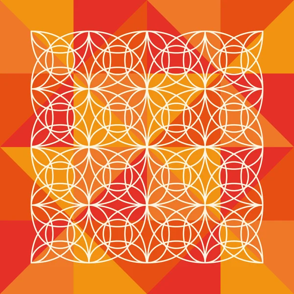 Diseño abstracto sobre fondo geométrico — Archivo Imágenes Vectoriales