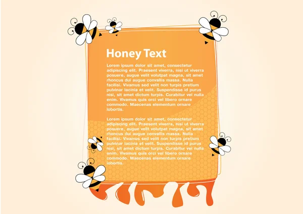 Φόντο με μέλισσες, και κηρήθρα — Διανυσματικό Αρχείο