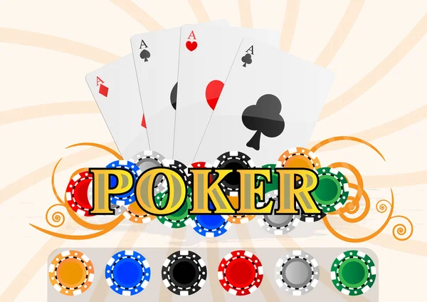 Casino-Elemente, Glücksspiel Hintergrund — Stockvektor