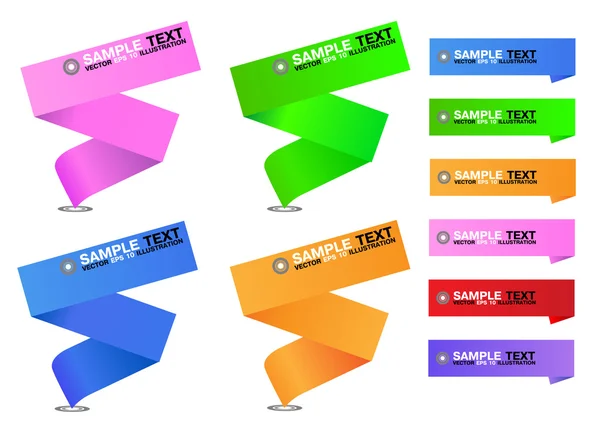 Bandiere Origami — Vettoriale Stock