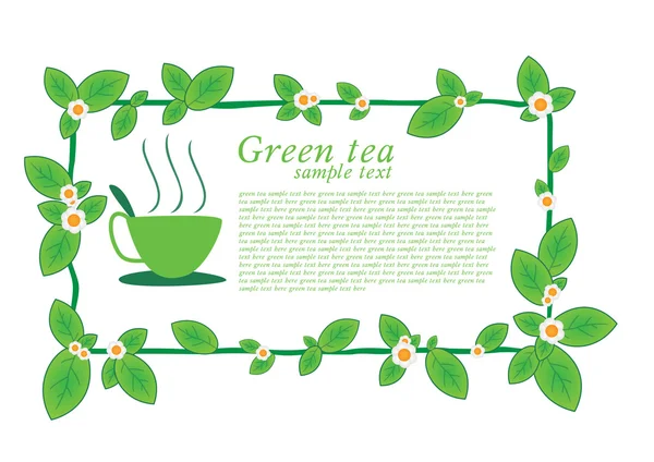 Fondo para el diseño - té verde — Vector de stock