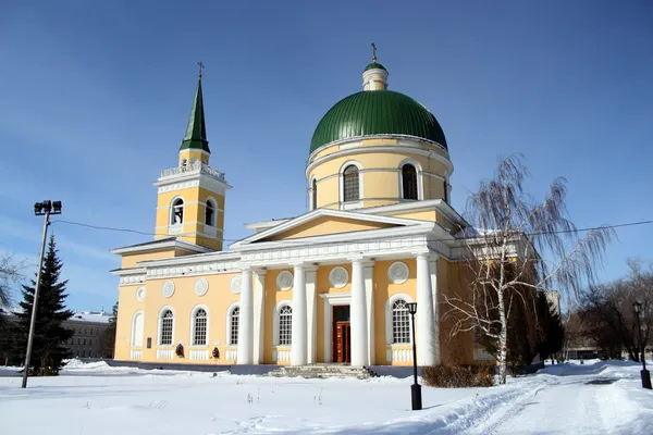 Взимку церкви — стокове фото