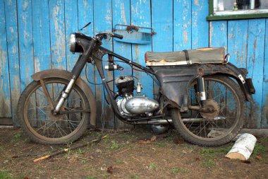 Тhe old soviet motorbike clipart