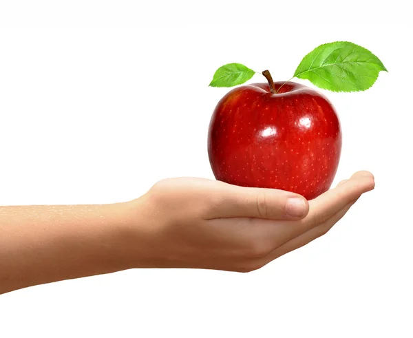 Apple in hand — Stock Photo, Image