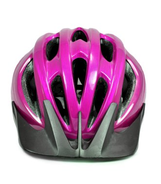 Pink bicycle cross country plastic helmet clipart