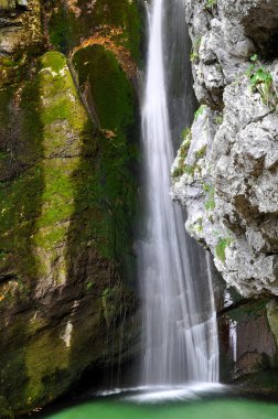 Waterfall in Triglav National Park clipart