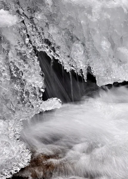 Взимку крик в Національний парк Sumava — стокове фото