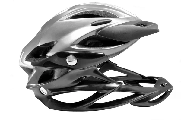 Bicicleta cross country capacete de plástico — Fotografia de Stock