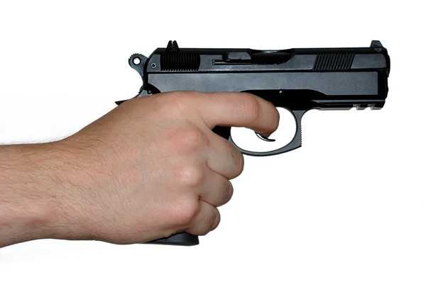 Gun in Hand — Stock Photo, Image