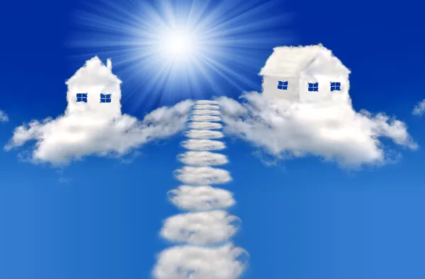 Huizen van wolken — Stockfoto
