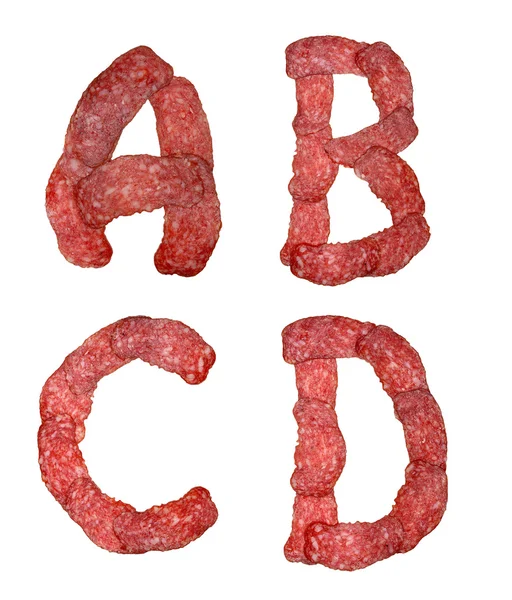 Alfabeto de salame — Fotografia de Stock