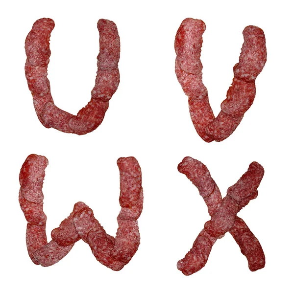 stock image Alphabet of salami