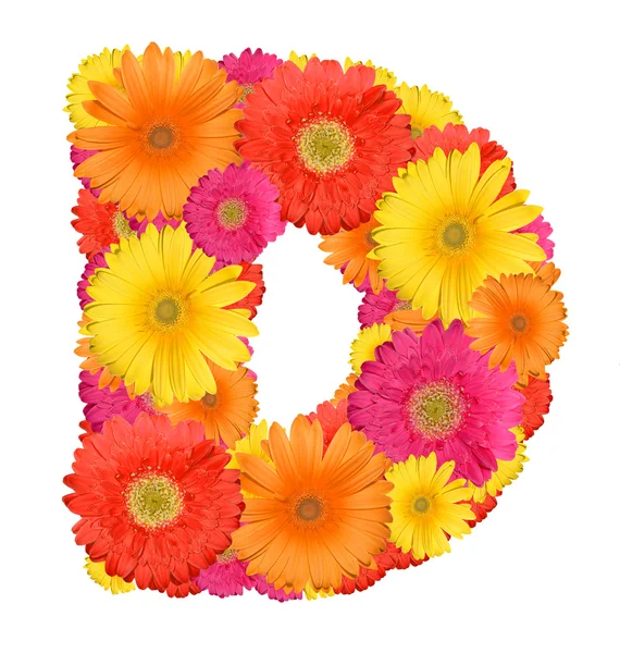 stock image Alphabet of Gerbera