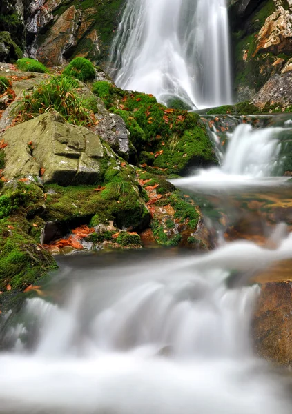 Waterval in het nationaal park sumava — Stockfoto