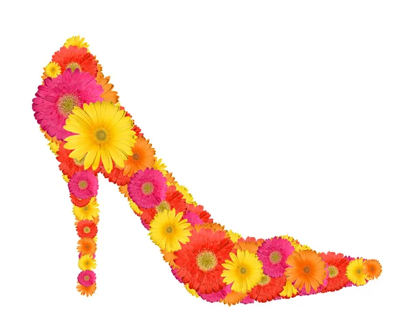 Shoes from the flowers — Stock Photo, Image