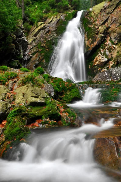 Wasserfall im Nationalpark Böhmerwald — Stockfoto
