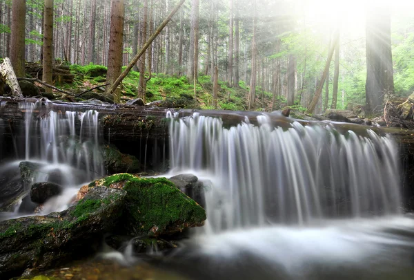 Vodopád v národním parku Šumava — Stock fotografie