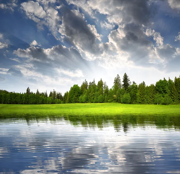 stock image Sunset over the national park Sumava