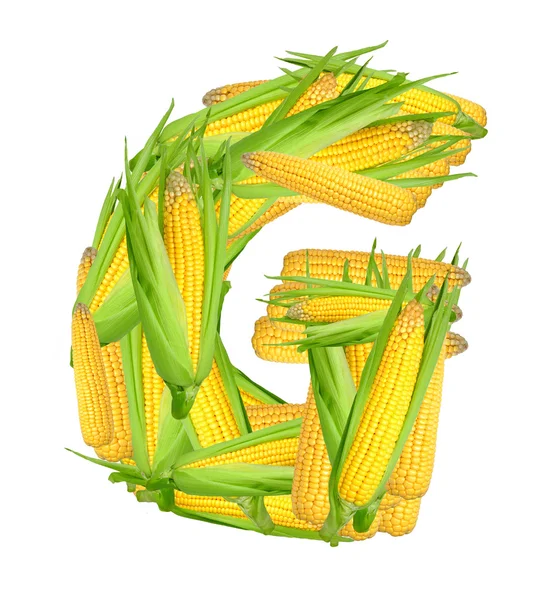Алфавит кукурузы — стоковое фото