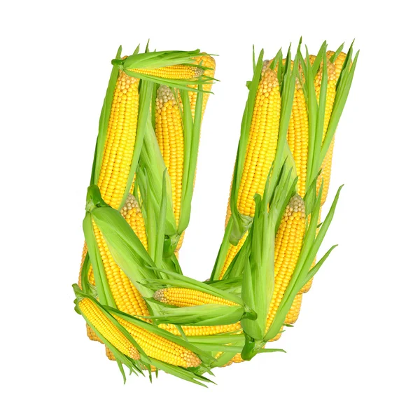 Alphabet of corn — Stock Photo, Image