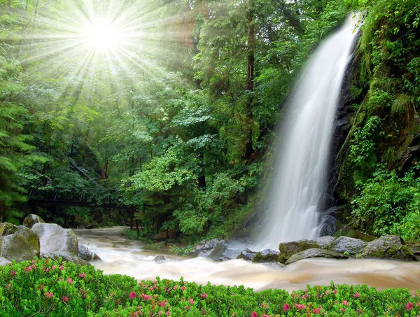Vackra vattenfall — Stockfoto