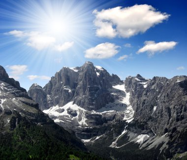 View of the mountain Brenta clipart