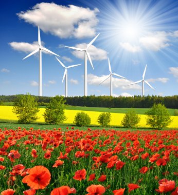 Wind turbine clipart