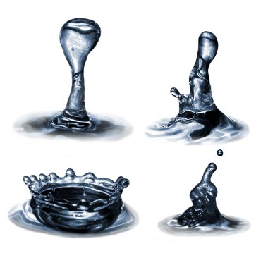 Water splashes clipart