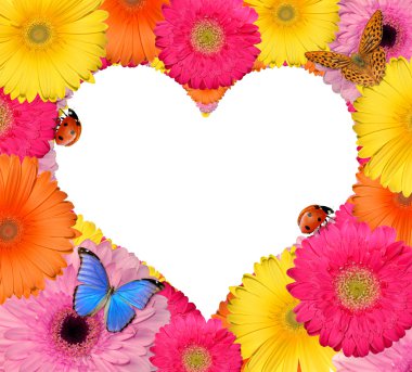 Flower heart isolated clipart