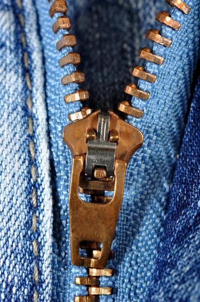 Jeans zipper — Stock Photo, Image