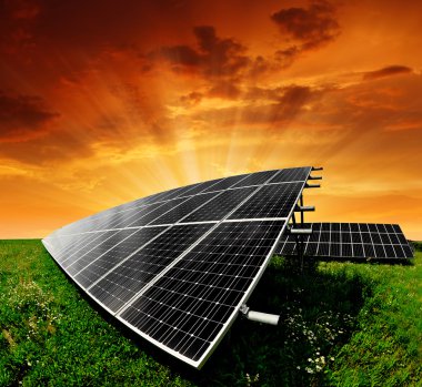 Solar energy panels clipart