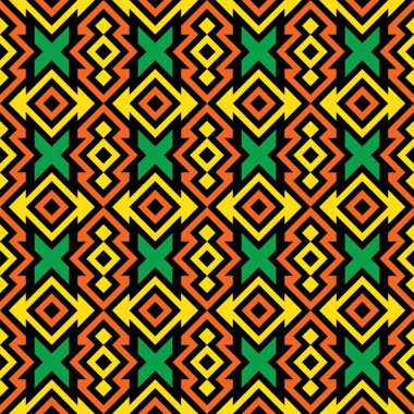 Seamless African Fabric Pattern clipart