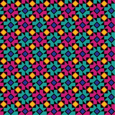 Colorful Geometric floral Pattern clipart