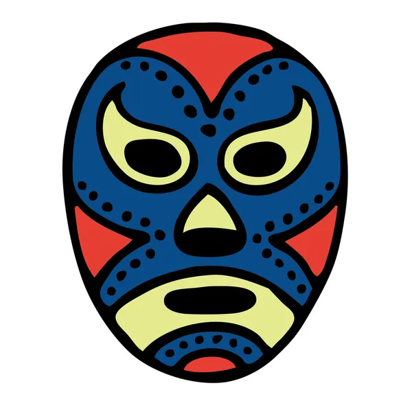 Mexicano Wrestling Máscara — Vetor de Stock