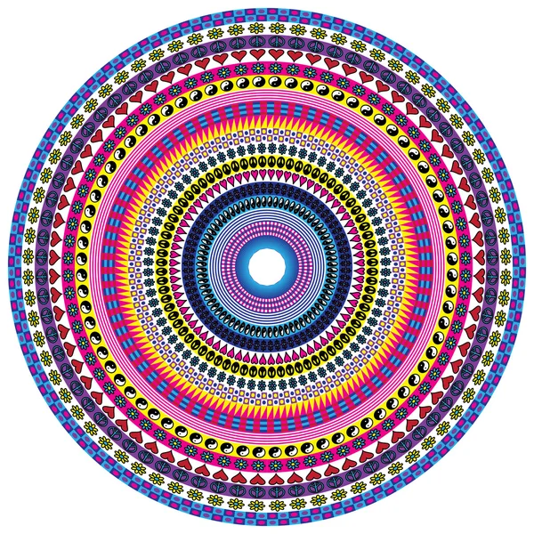 Mandala Paix et Amour — Image vectorielle