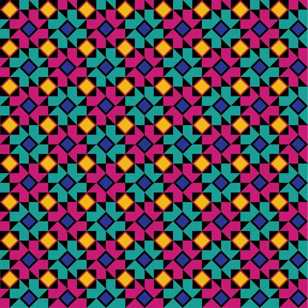 Πολύχρωμα γεωμετρικά λουλουδάτο μοτίβο — Διανυσματικό Αρχείο