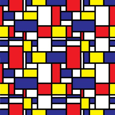 Seamless Mondrian Background clipart