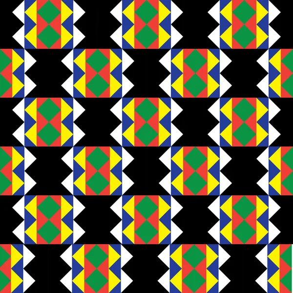 ズールー族のシームレスなパターン — ストックベクタ
