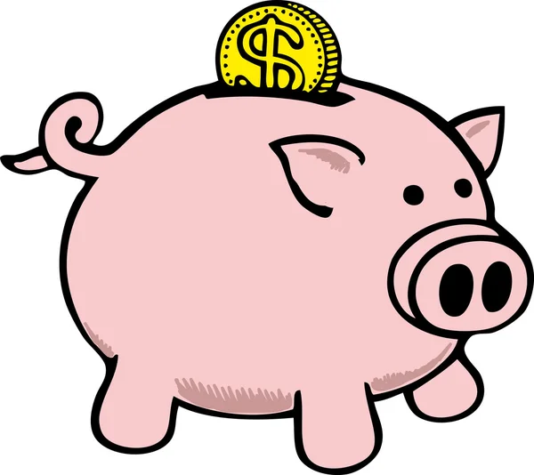 Banco porquinho — Vetor de Stock